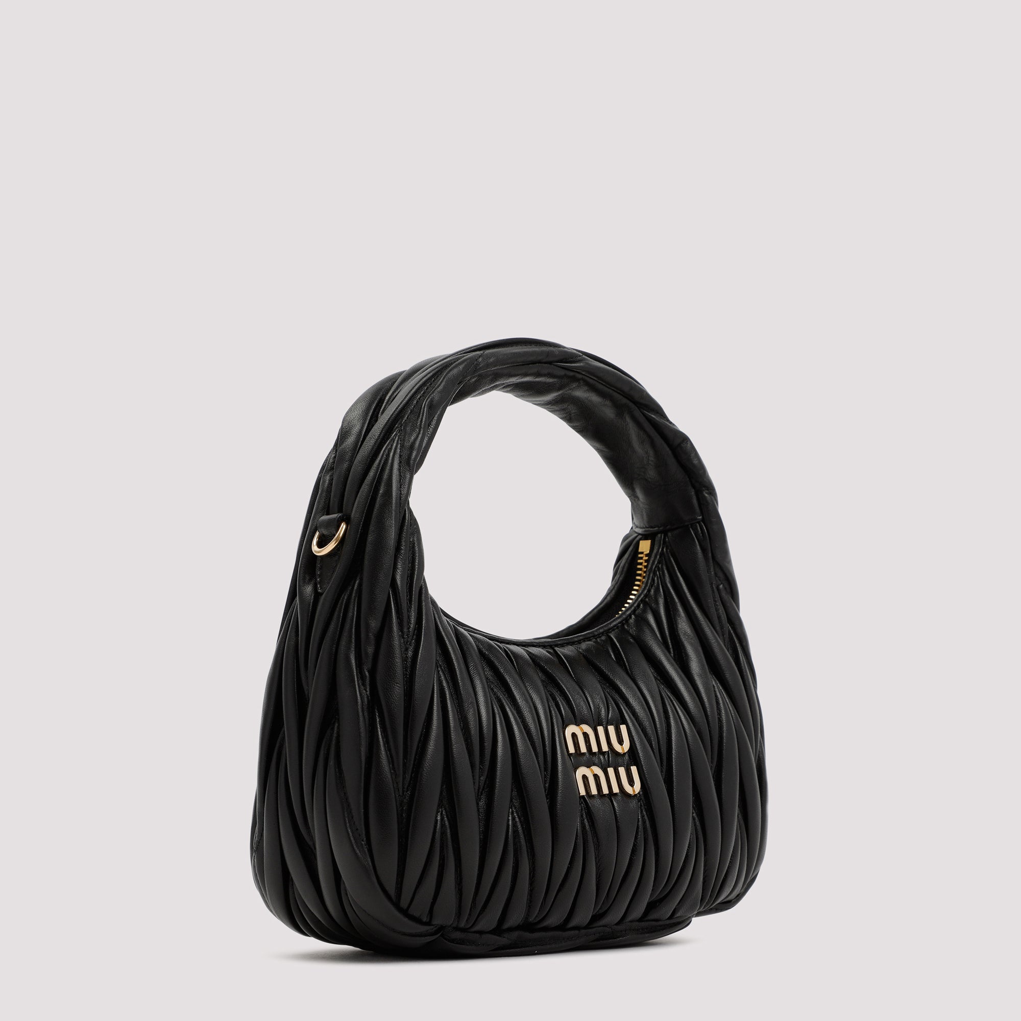 MIU MIU Wander Matelassé Hobo Mini Handbag - 24cm x 13cm x 7cm