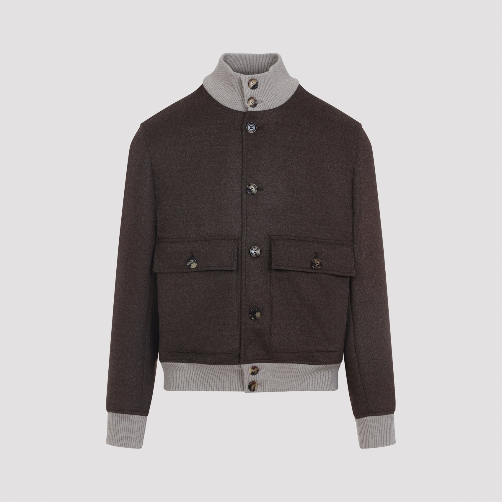BRUNELLO CUCINELLI Men's Wool Bomber Jacket