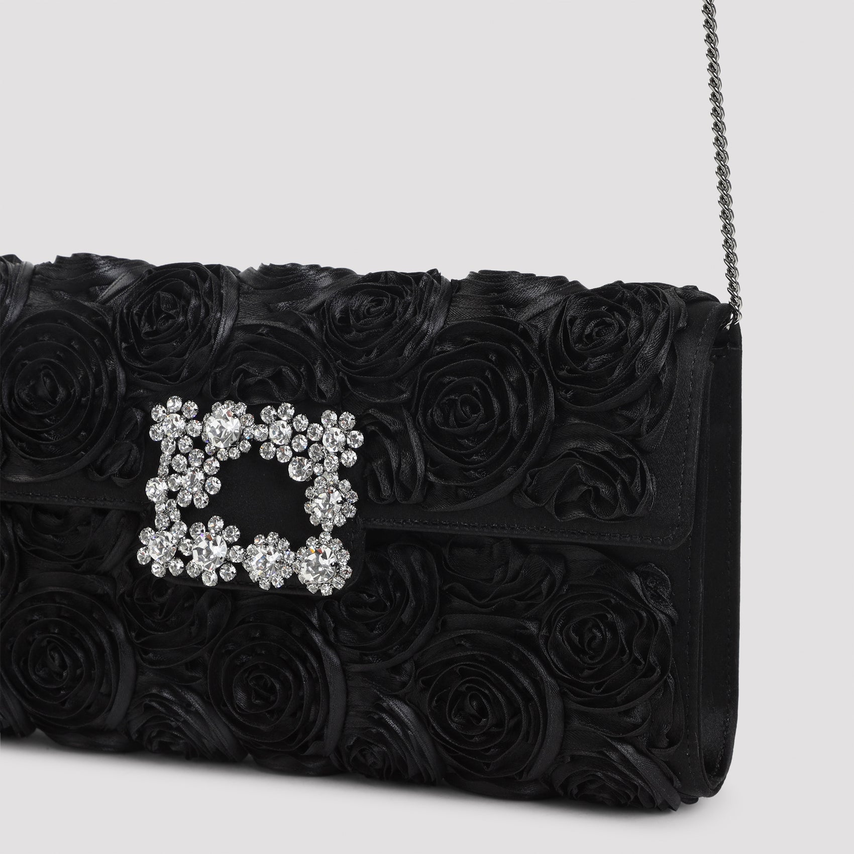 ROGER VIVIER Mini Envelope Flap Rose Flower Buckle Bag - FW25