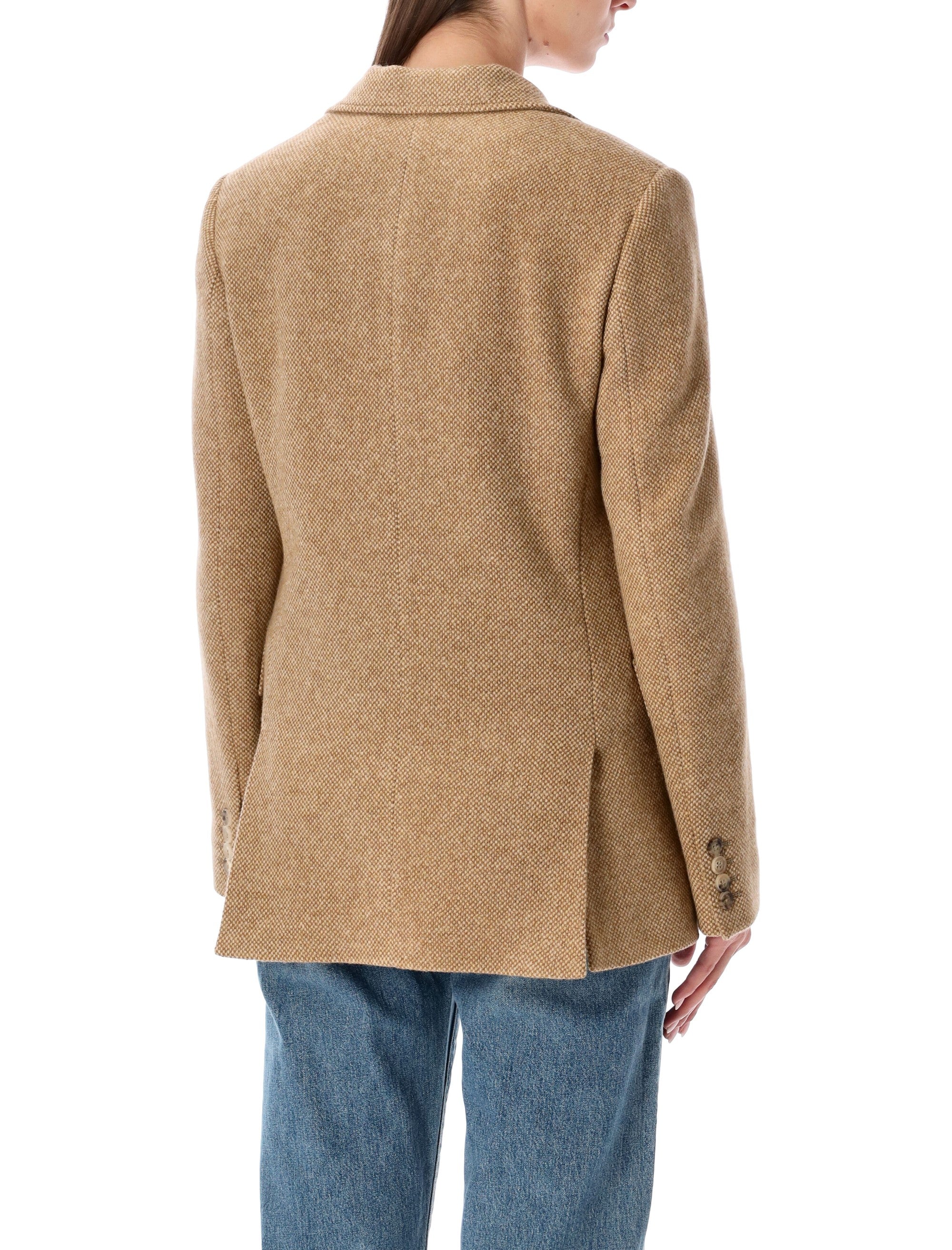 RALPH LAUREN Slim Basket-Weave Tweed Jacket - Size 4