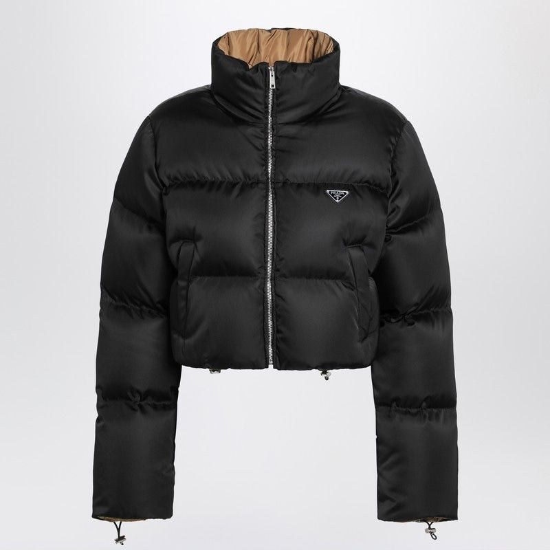 PRADA Cropped Re-Nylon Down Mini Jacket