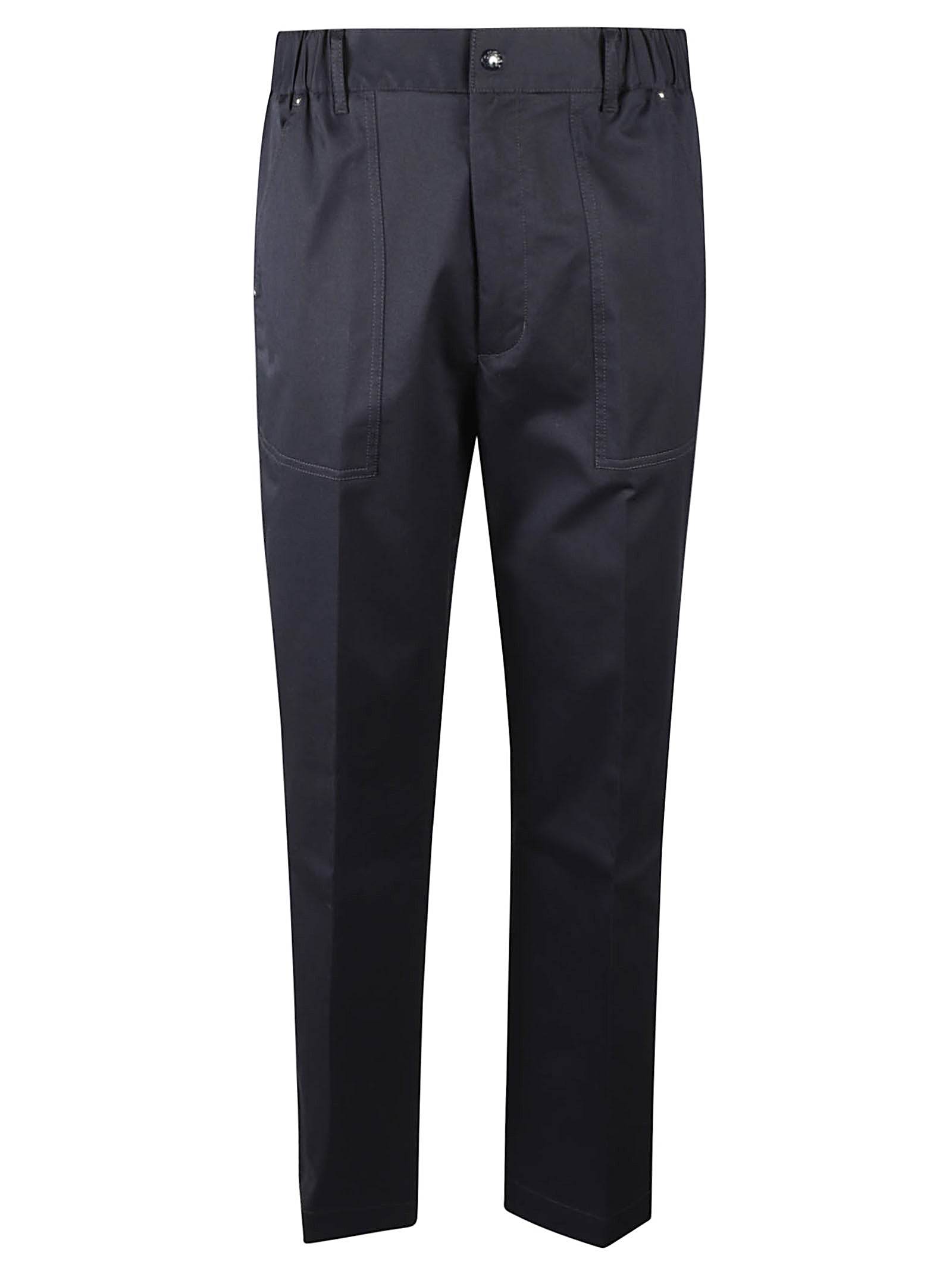 MONCLER Cotton Blend Trousers for Men - Fall/Winter 2024