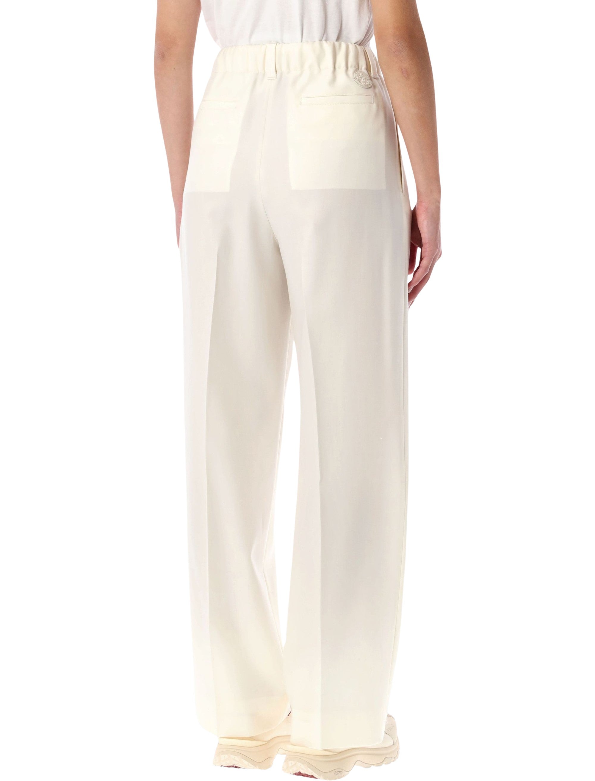 MONCLER Wool Gabardine Tailored Trousers - Size 40