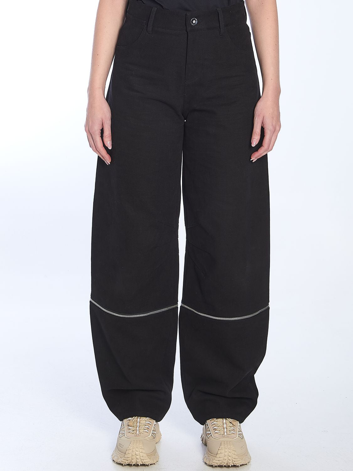 MONCLER GENIUS Baggy Pants with Front Zipper - Size 40