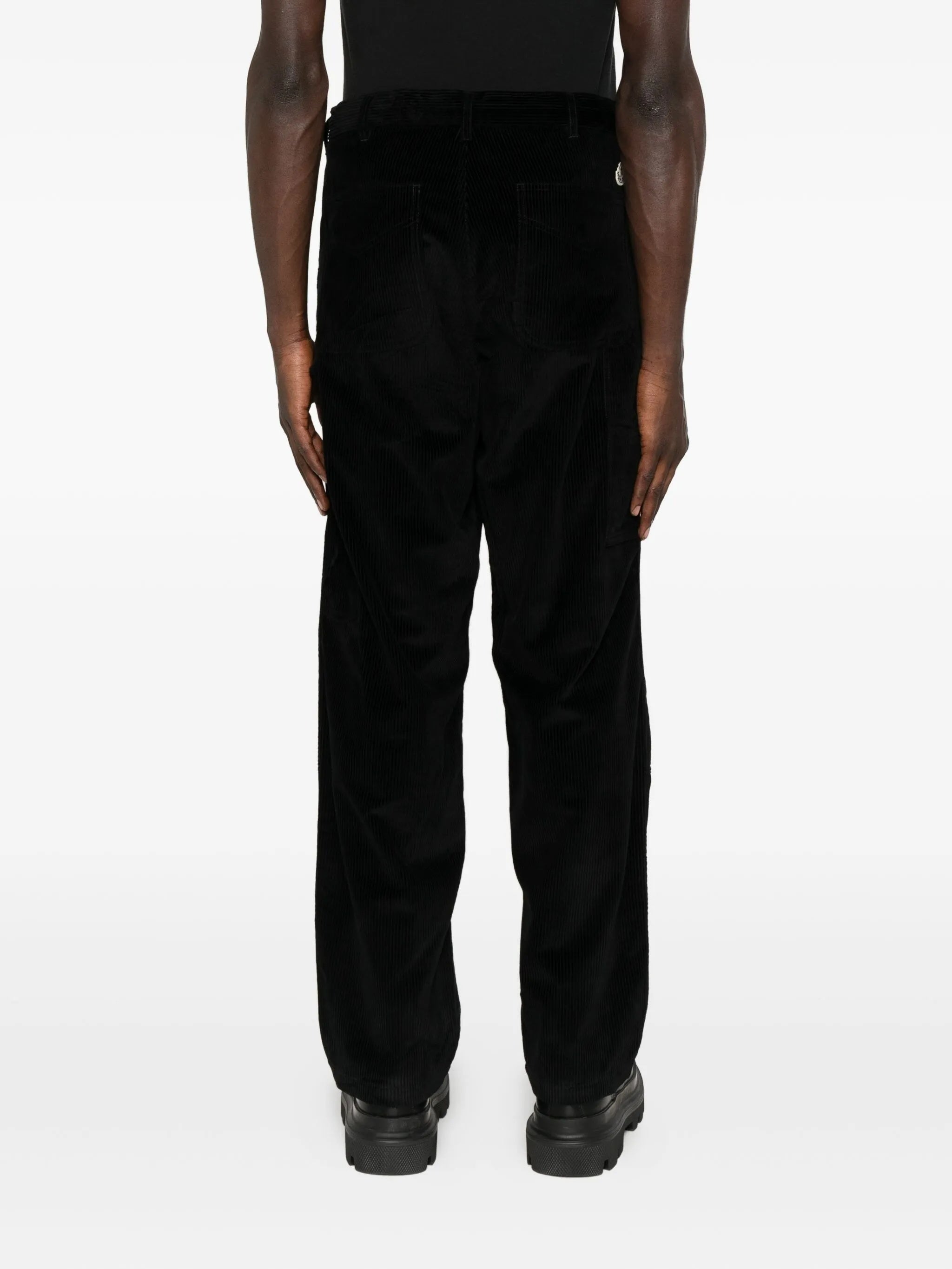 MONCLER Luxurious Velvet Straight Cut Pants for Men - FW25