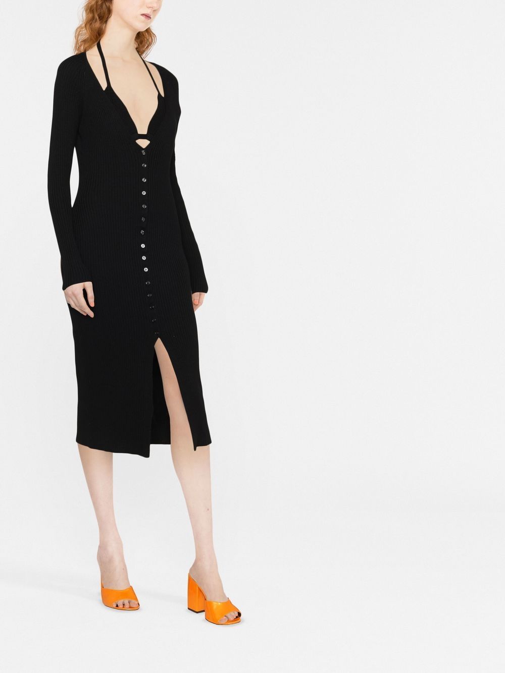 BLUMARINE Ribbed Knit Dress