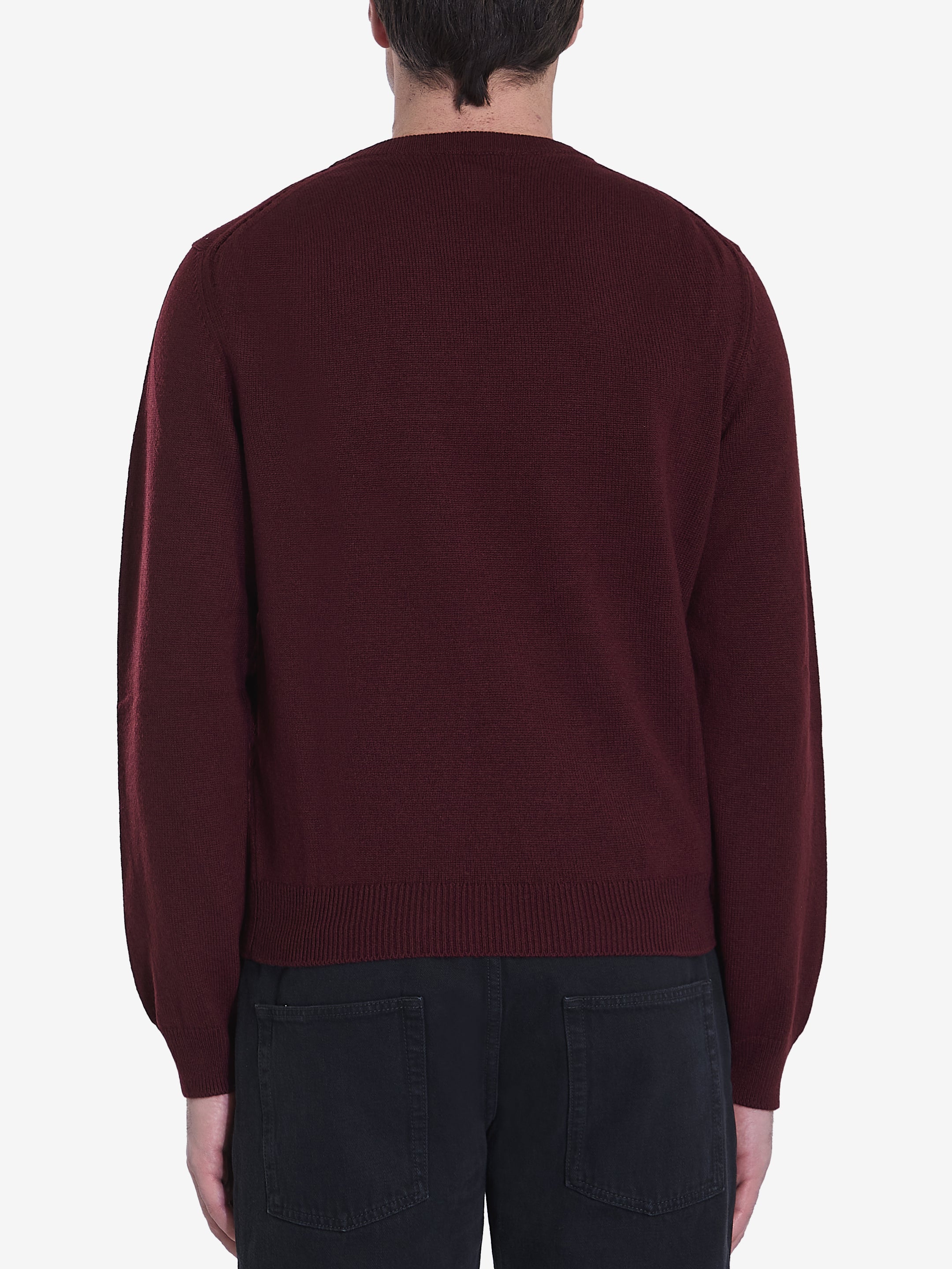 CELINE Crewneck Cashmere Sweater with Embroidered Detail - Size L