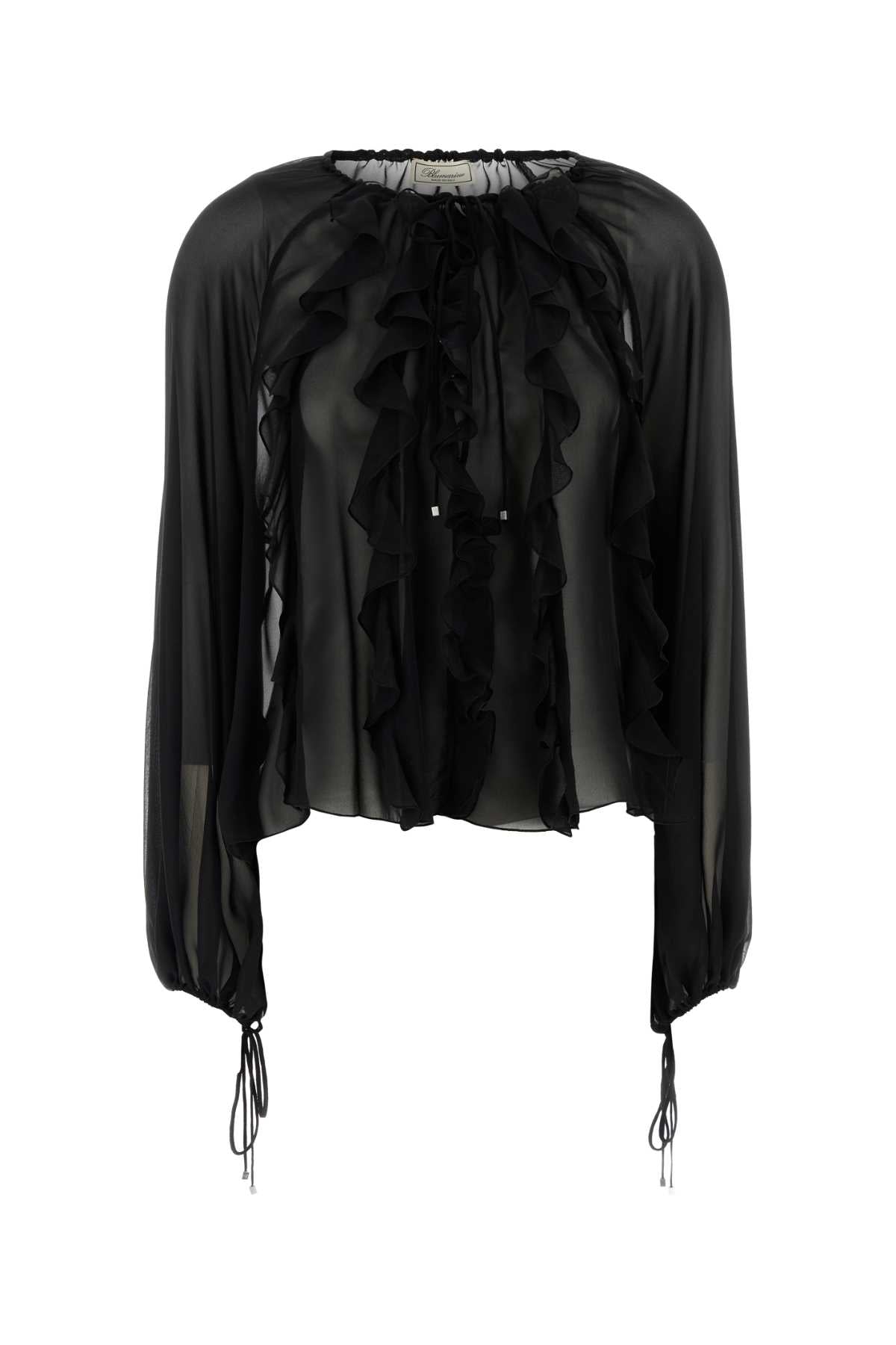 BLUMARINE Elegant Silk Blouse with Long Sleeves