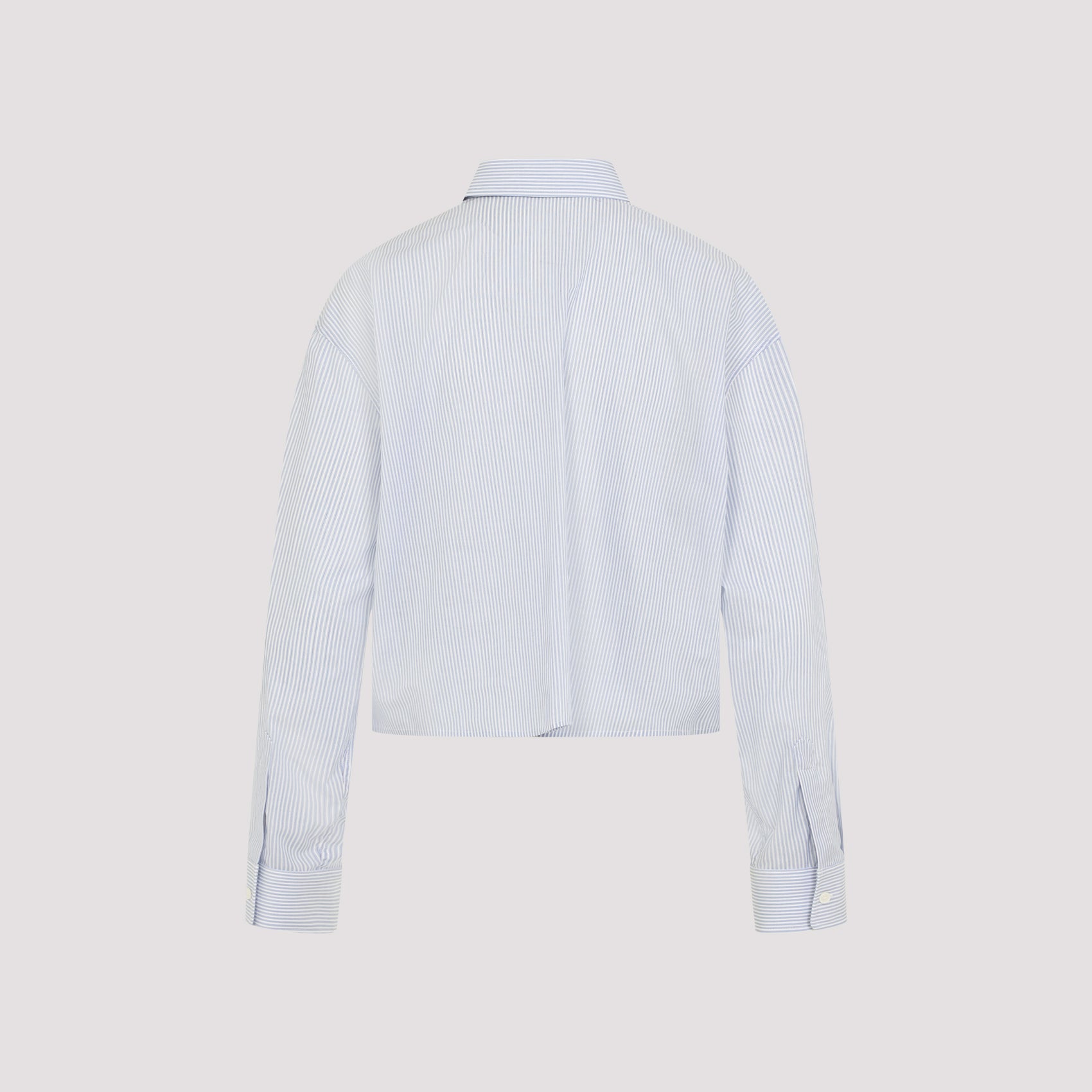 CELINE Striped Cotton Shirt with Front Pocket - Loose Fit