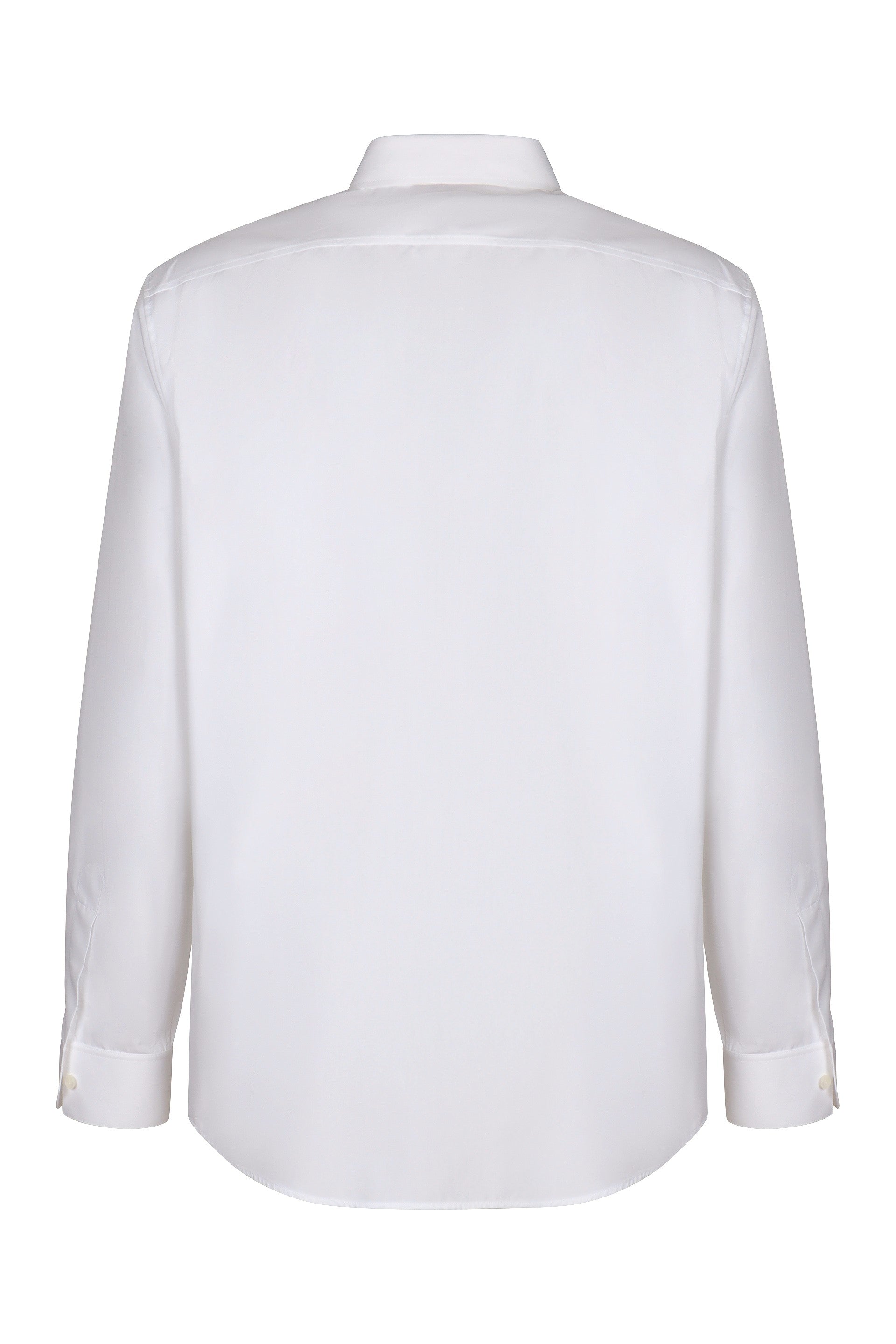 CELINE Men's Cotton Poplin Shirt with Rounded Hem