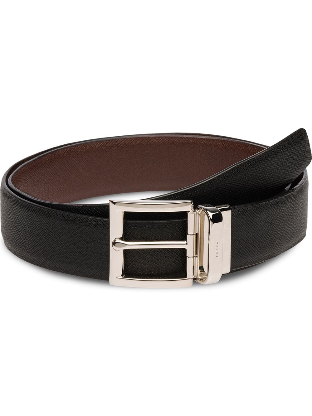 PRADA Reversible Saffiano Leather Belt (Height 3.5 cm)