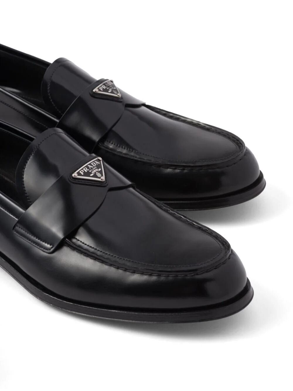PRADA Men's Leather Loafers - Fall 2024 Collection