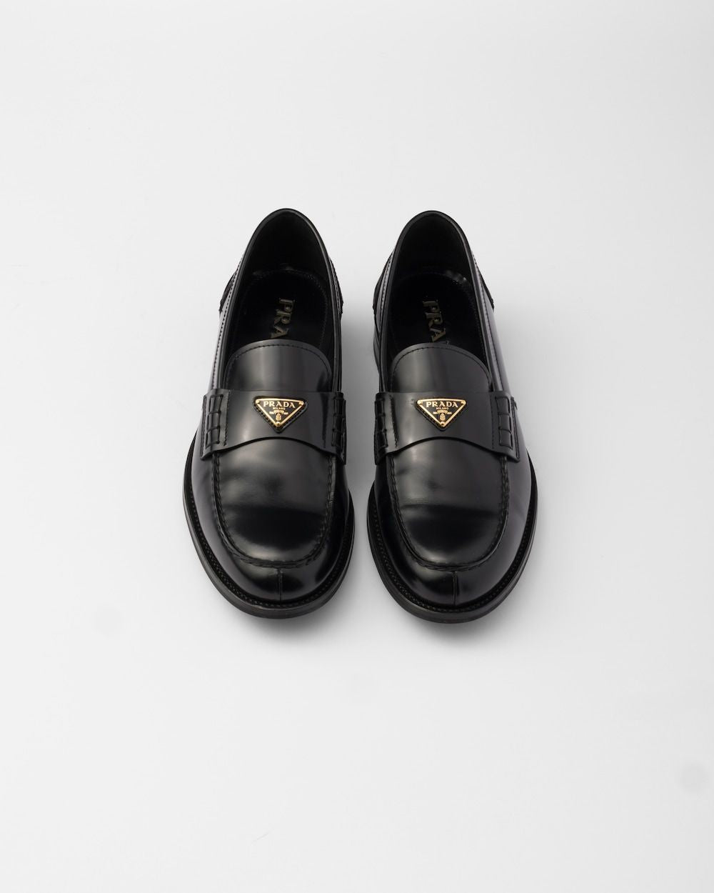 PRADA Brushed Leather Loafers for Men