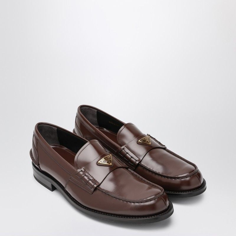 PRADA Brushed Leather Moccasins for Men