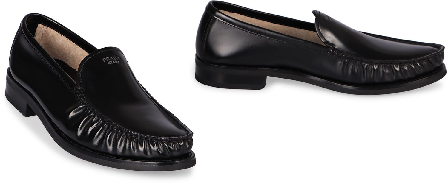 PRADA Brushed Leather Loafers