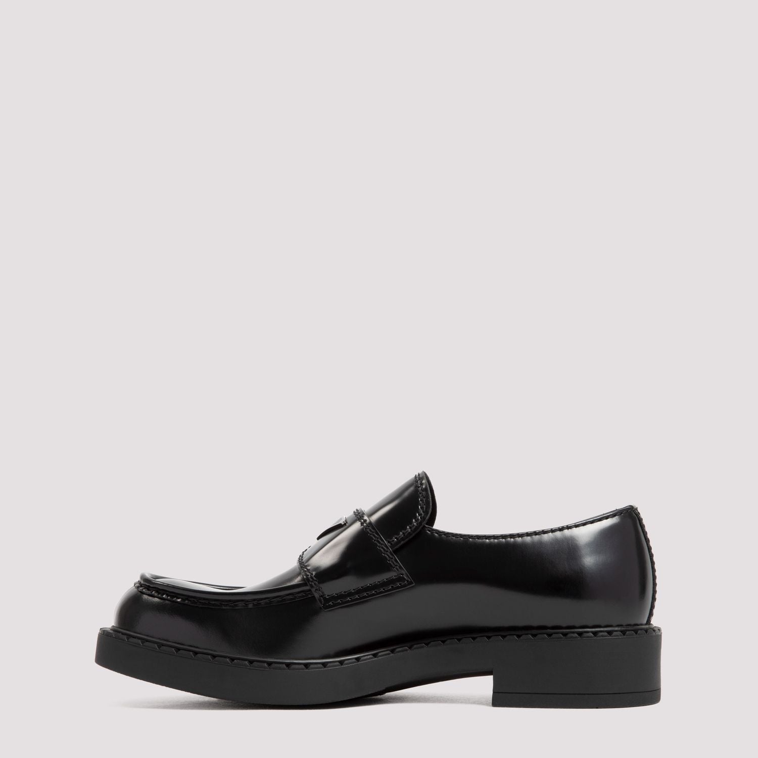 PRADA Leather Chocolate Loafers for Men