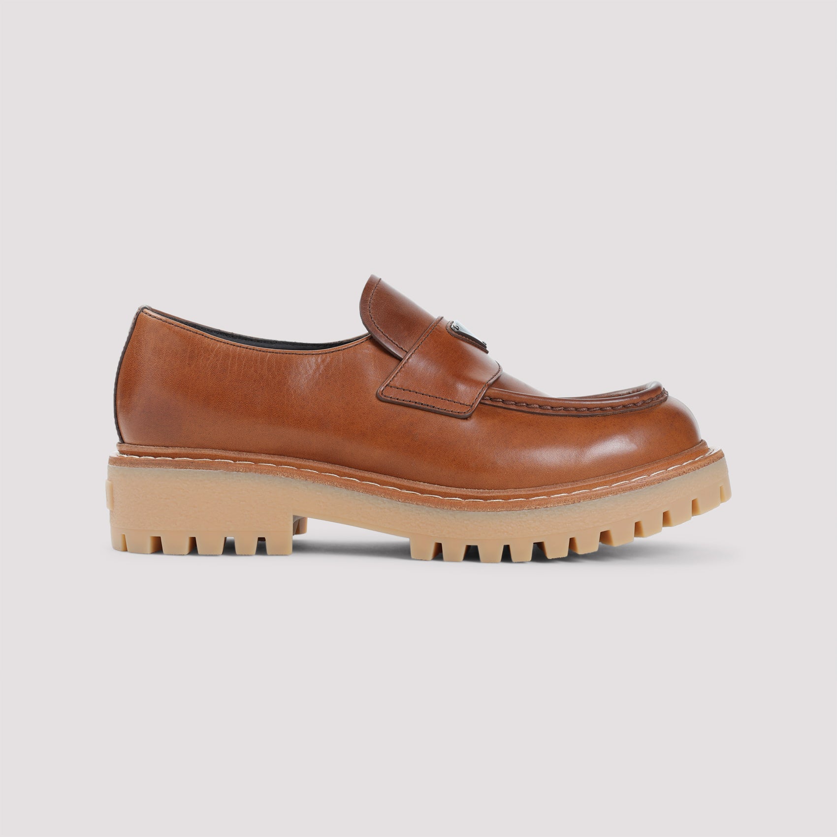 PRADA Leather Loafers for Men - FW25 Collection
