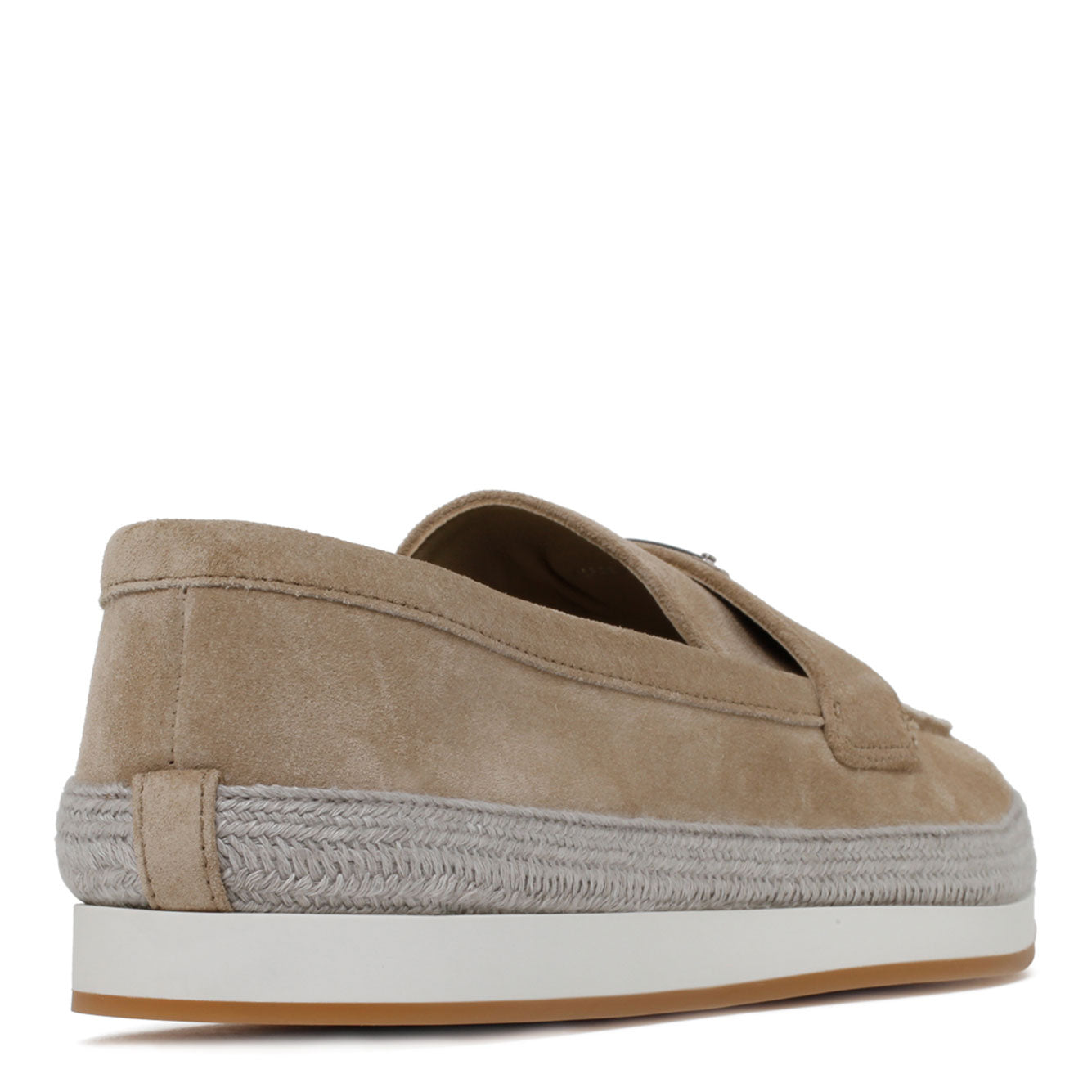 PRADA Desert Calf Leather Flat Shoes for Men