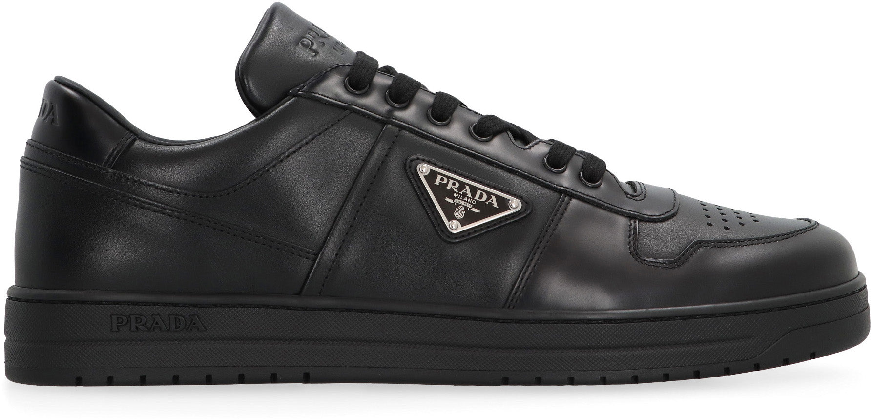 PRADA Downtown Leather Low-Top Sneakers for Men