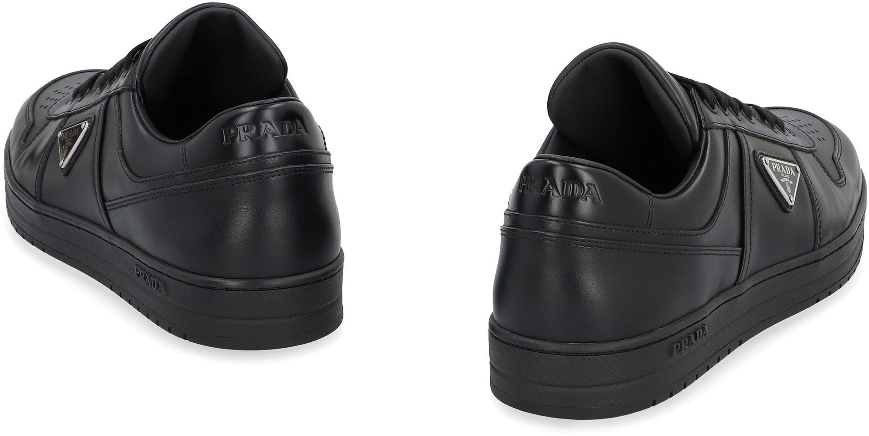 PRADA Downtown Leather Low-Top Sneakers for Men