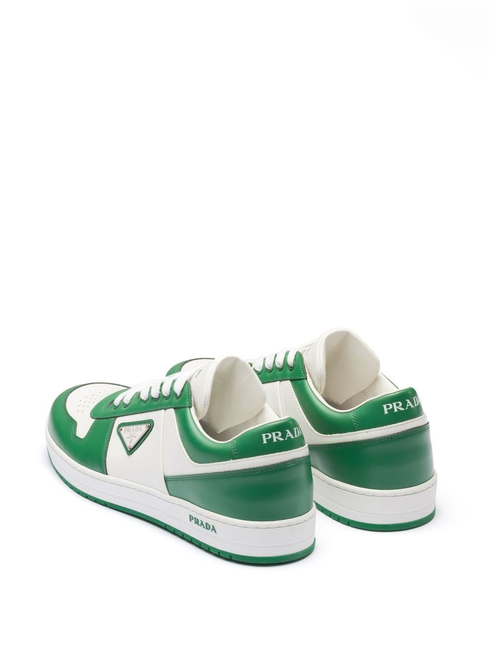PRADA Two-Tone Leather Downtown Sneaker for Men