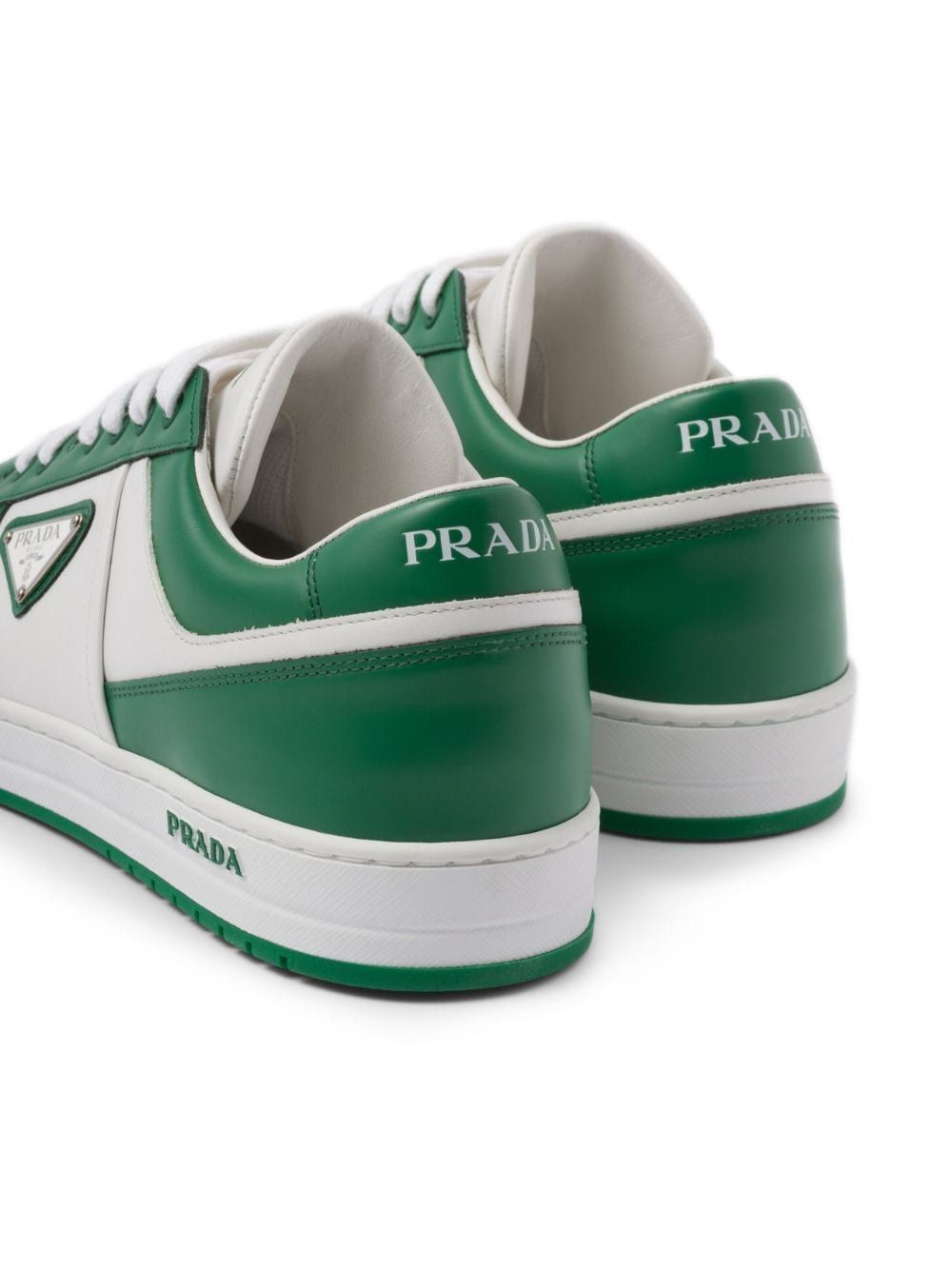 PRADA Two-Tone Leather Downtown Sneaker for Men