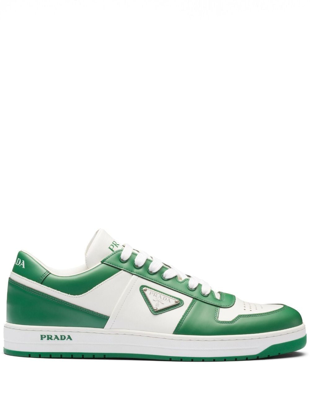 PRADA Two-Tone Leather Downtown Sneaker for Men