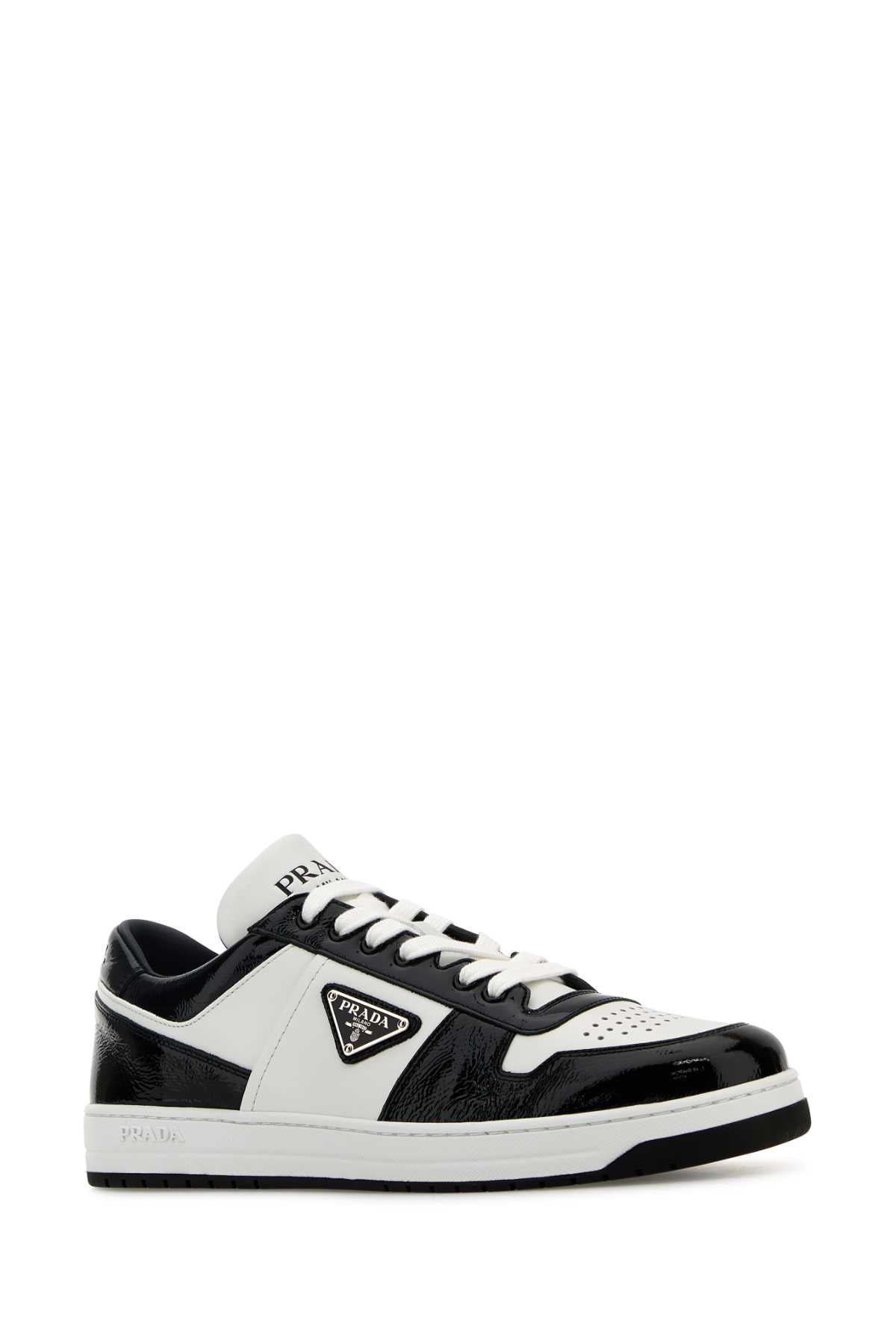 PRADA Two-Tone Leather Downtown Sneakers for Men