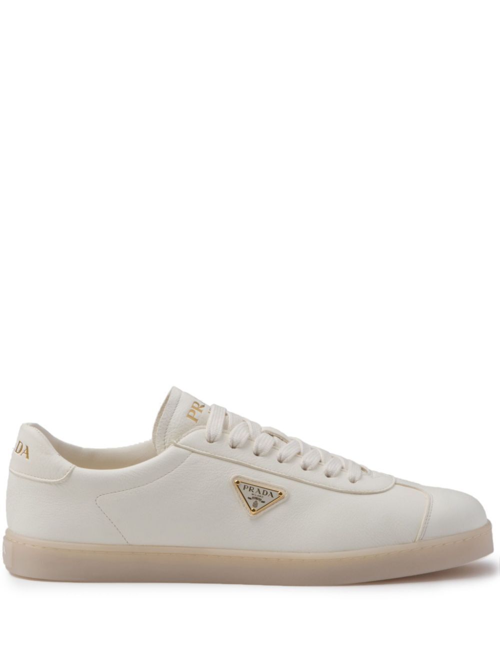 PRADA Grainy Leather Men's Sneakers with 2.5 CM Sole