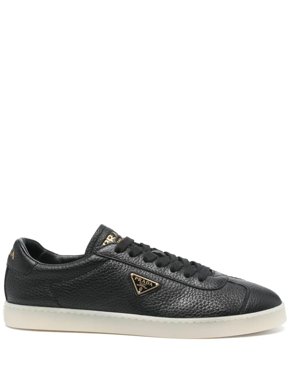 PRADA Grained Leather Sneakers with 2.5 cm Sole for Men