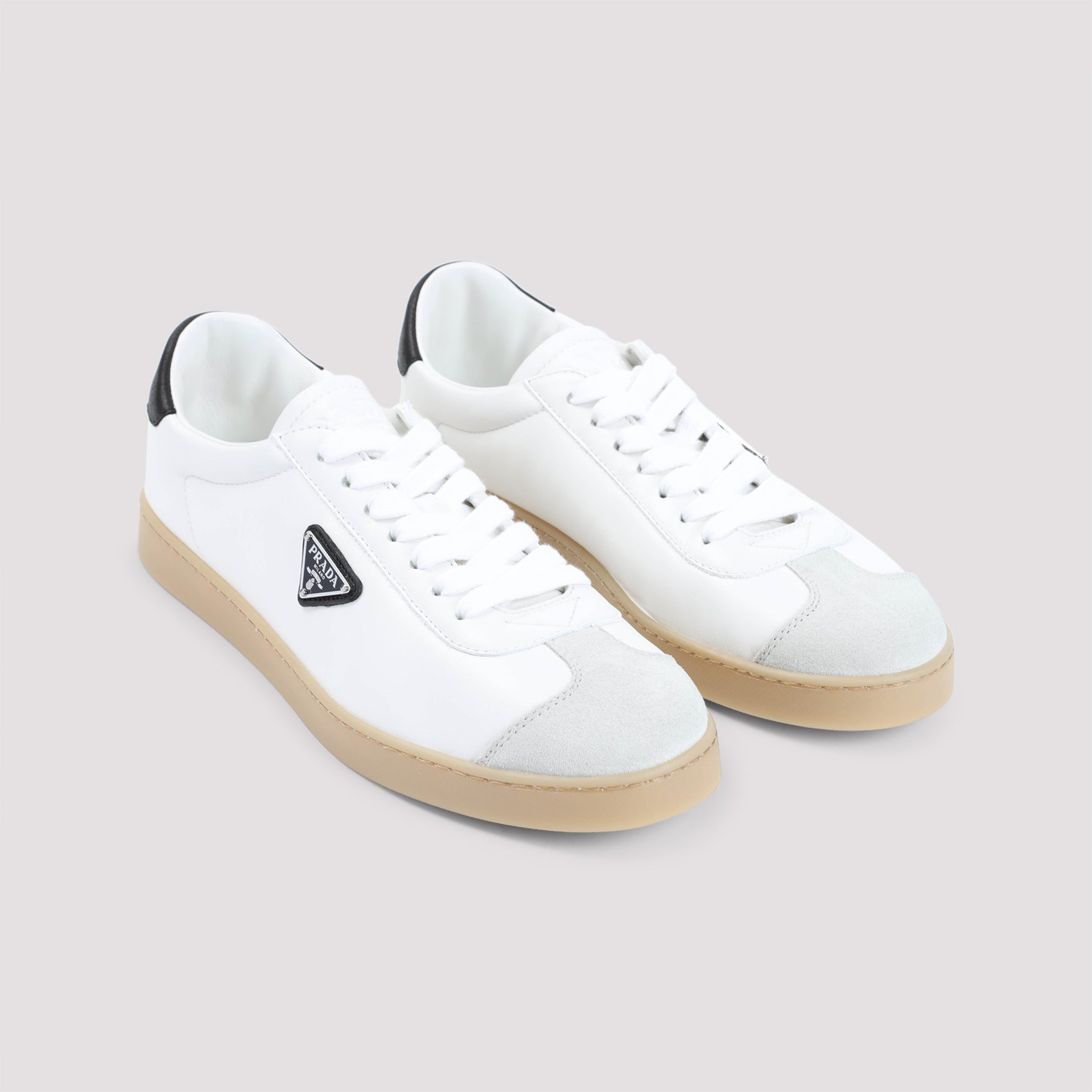 PRADA Nappa Leather Lifestyle Sneakers for Men - SS25 Edition