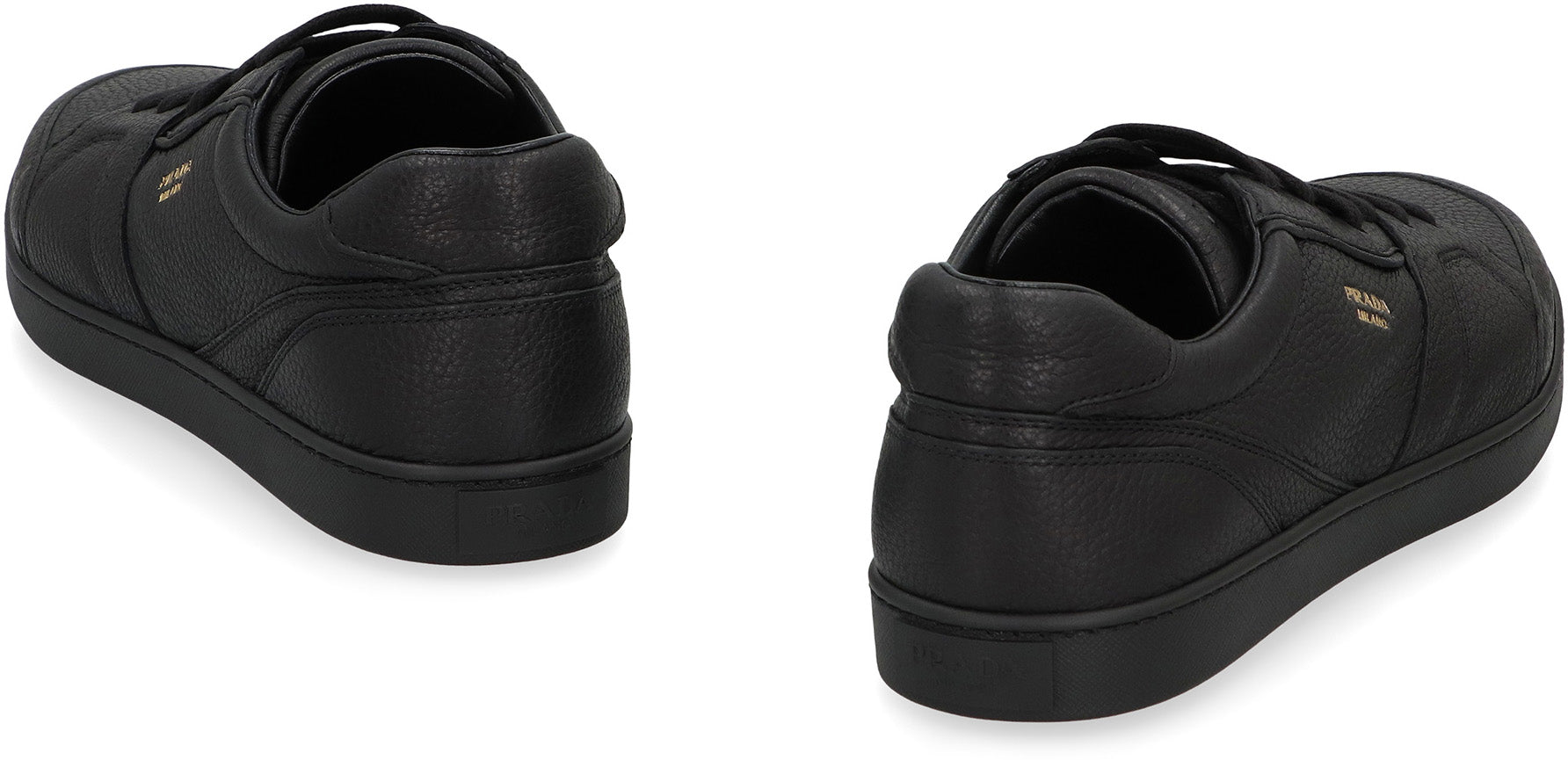 PRADA Men's Low-Top Mini Leather Sneakers