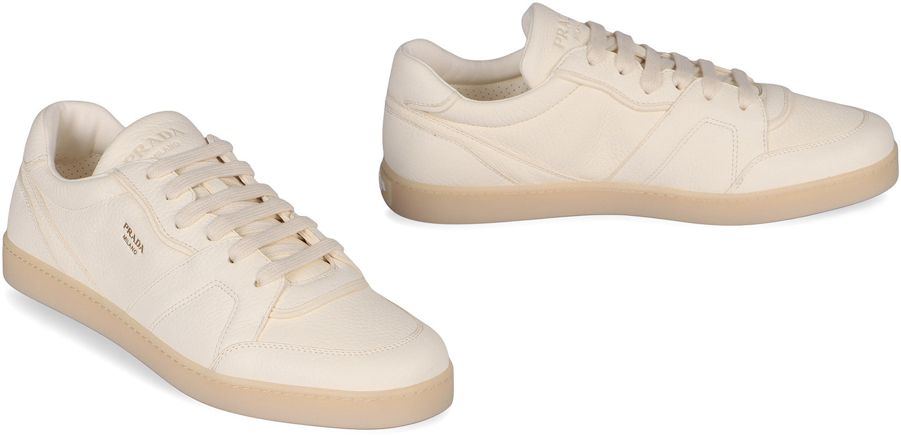 PRADA Men's Low-Top Leather Sneakers