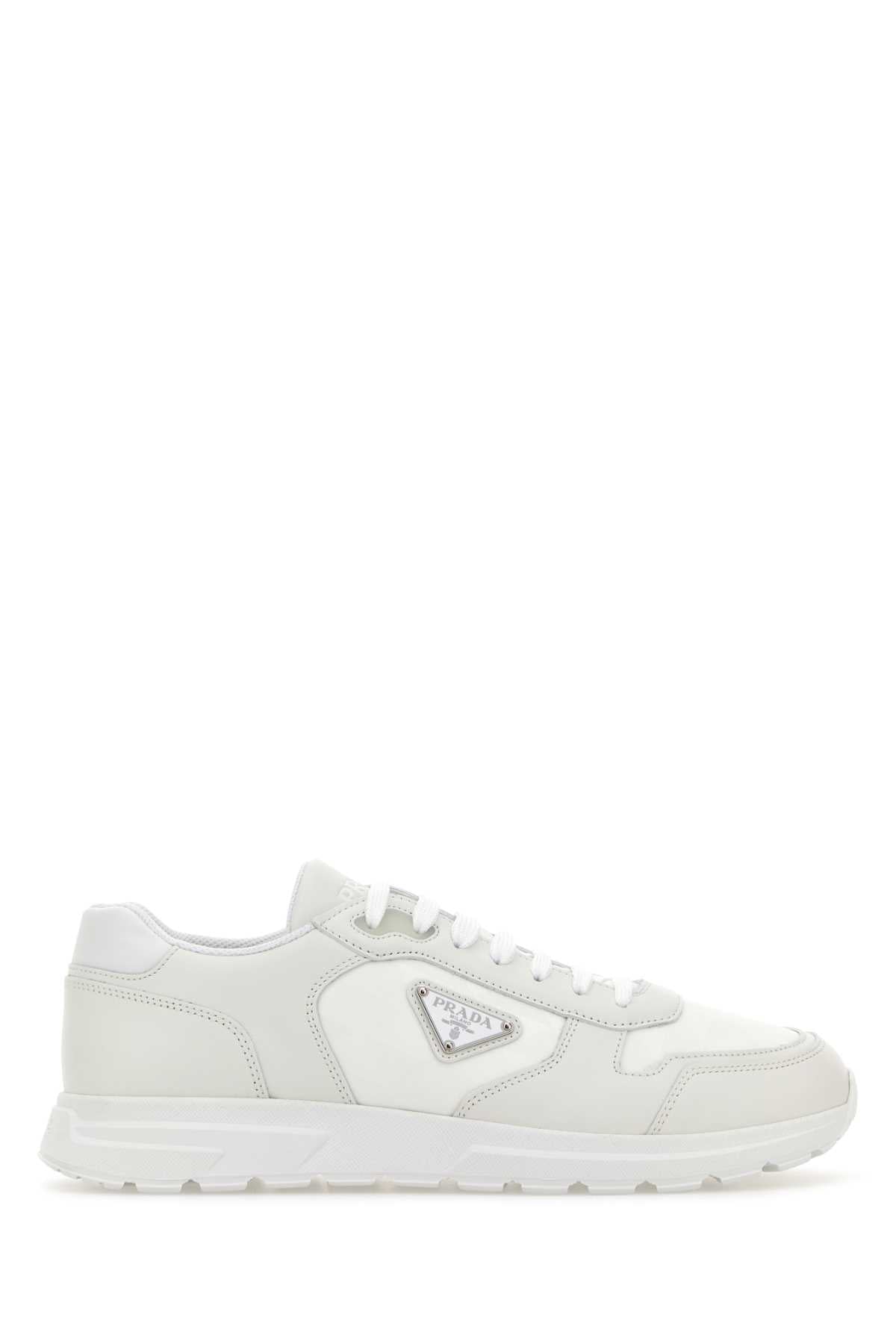 PRADA Premium Leather and Fabric Sneakers for Men