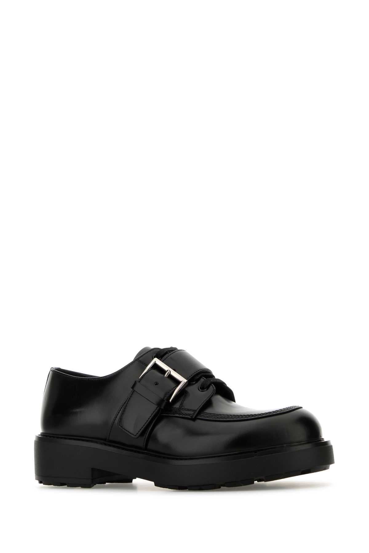 PRADA Classic Leather Lace-Up Shoes for Men