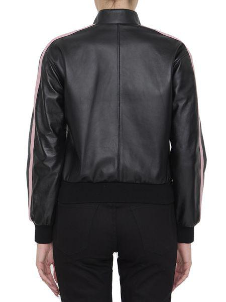 CELINE Lambskin Jacket with Contrasting Side Stripes