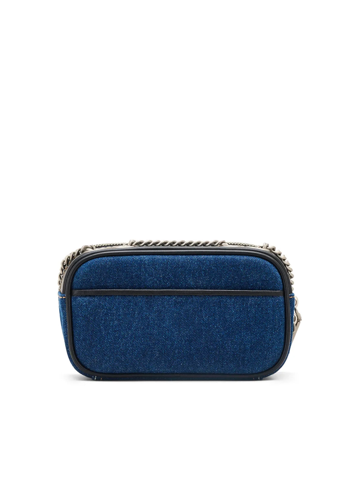 MARC JACOBS Mini Denim Chain Snapshot Shoulder Bag - 19x12x7 cm