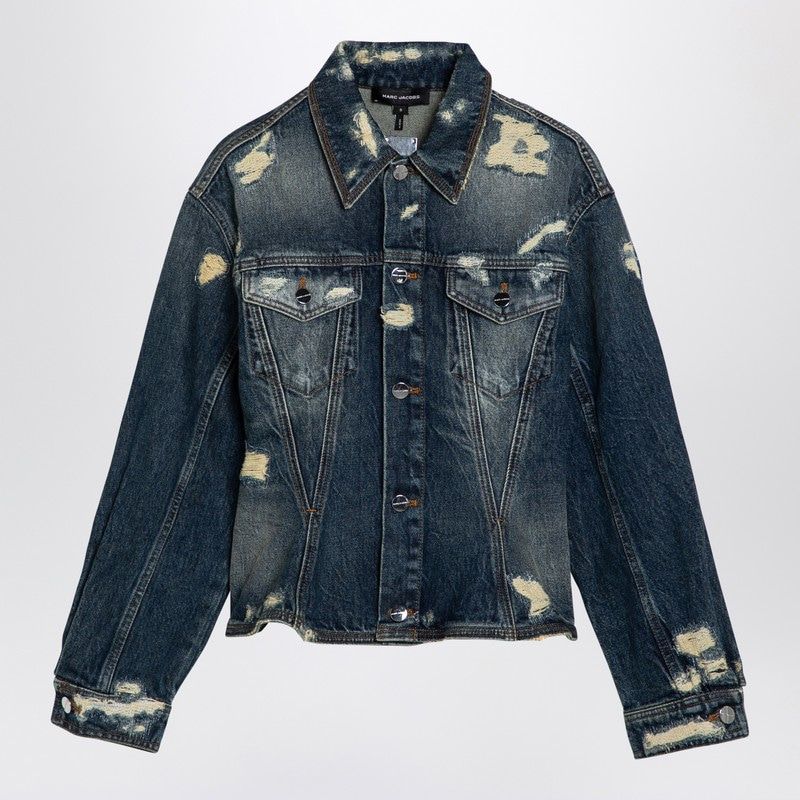 MARC JACOBS Worn-In Denim Jacket with Classic Collar