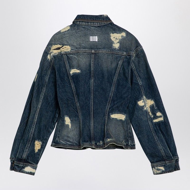 MARC JACOBS Worn-In Denim Jacket with Classic Collar