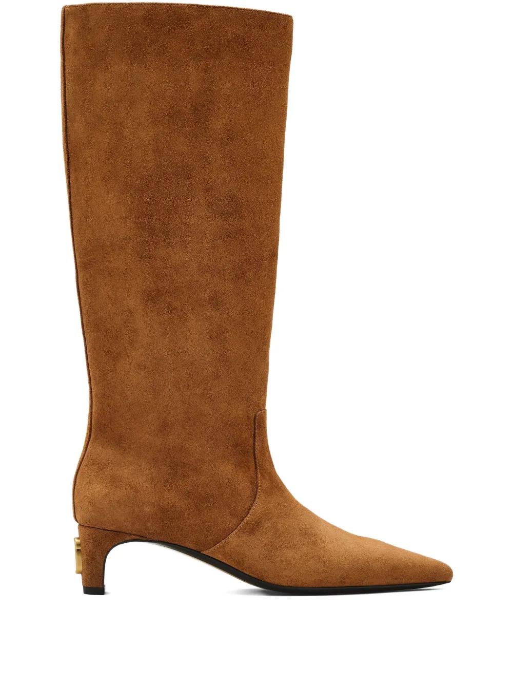 MARC JACOBS Knee High Suede Boots with Pointed Toes