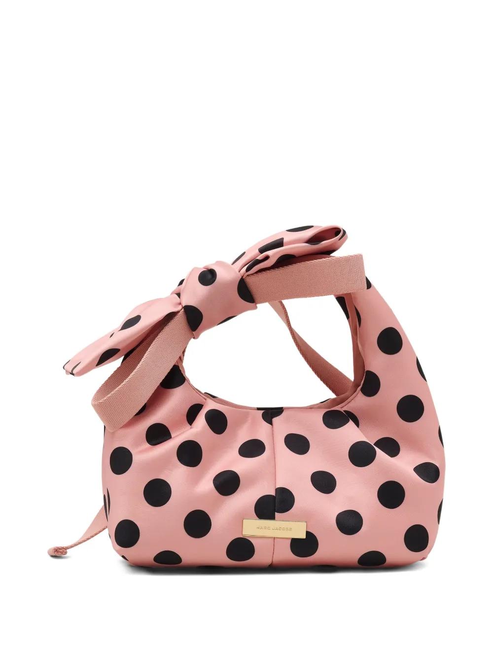 MARC JACOBS Playful Satin Dots Bow Mini Sack Handbag