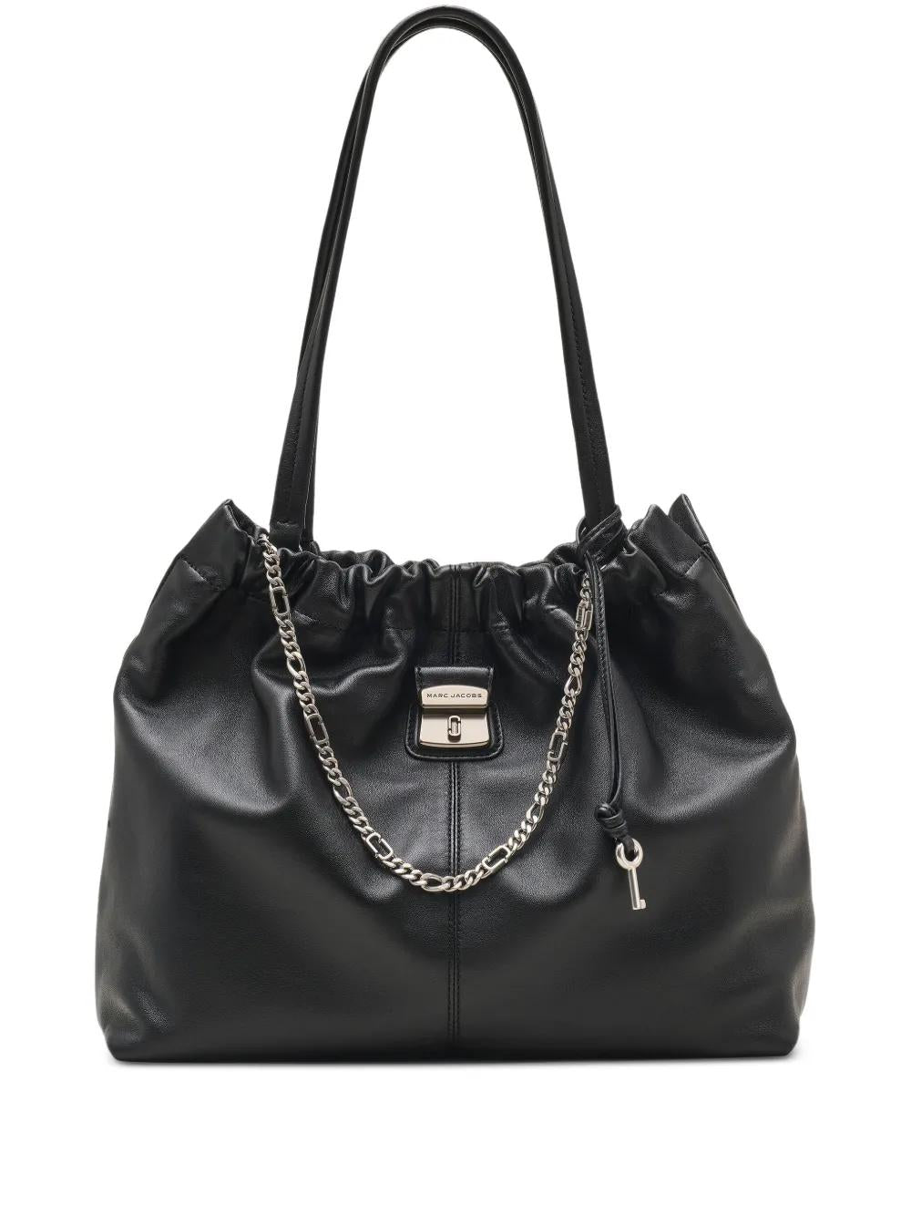 MARC JACOBS Cristina Chain Embellished Drawstring Tote Handbag