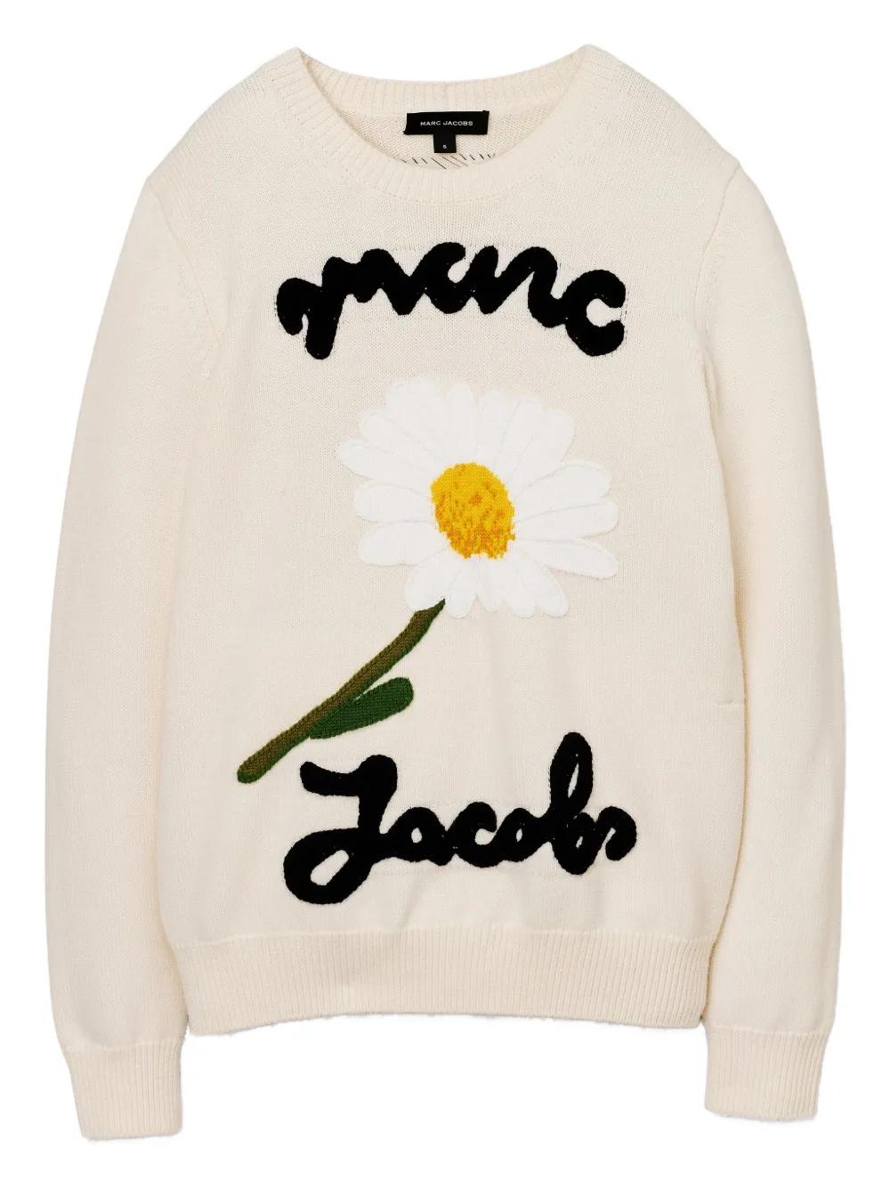MARC JACOBS Daisy-Jacquard Crew Neck Sweater