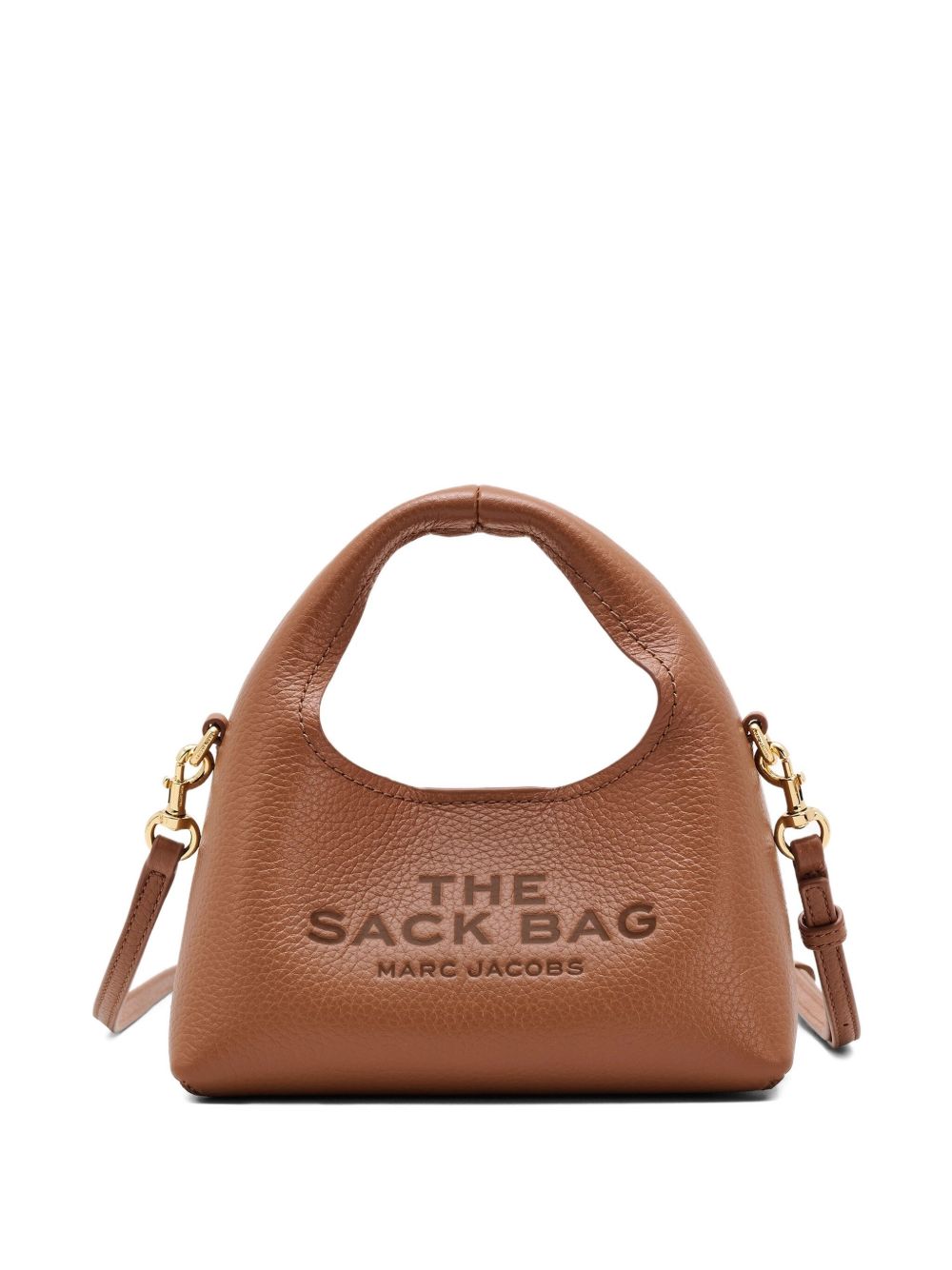 MARC JACOBS Mini Crossbody Sack Handbag in Full-Grain Leather