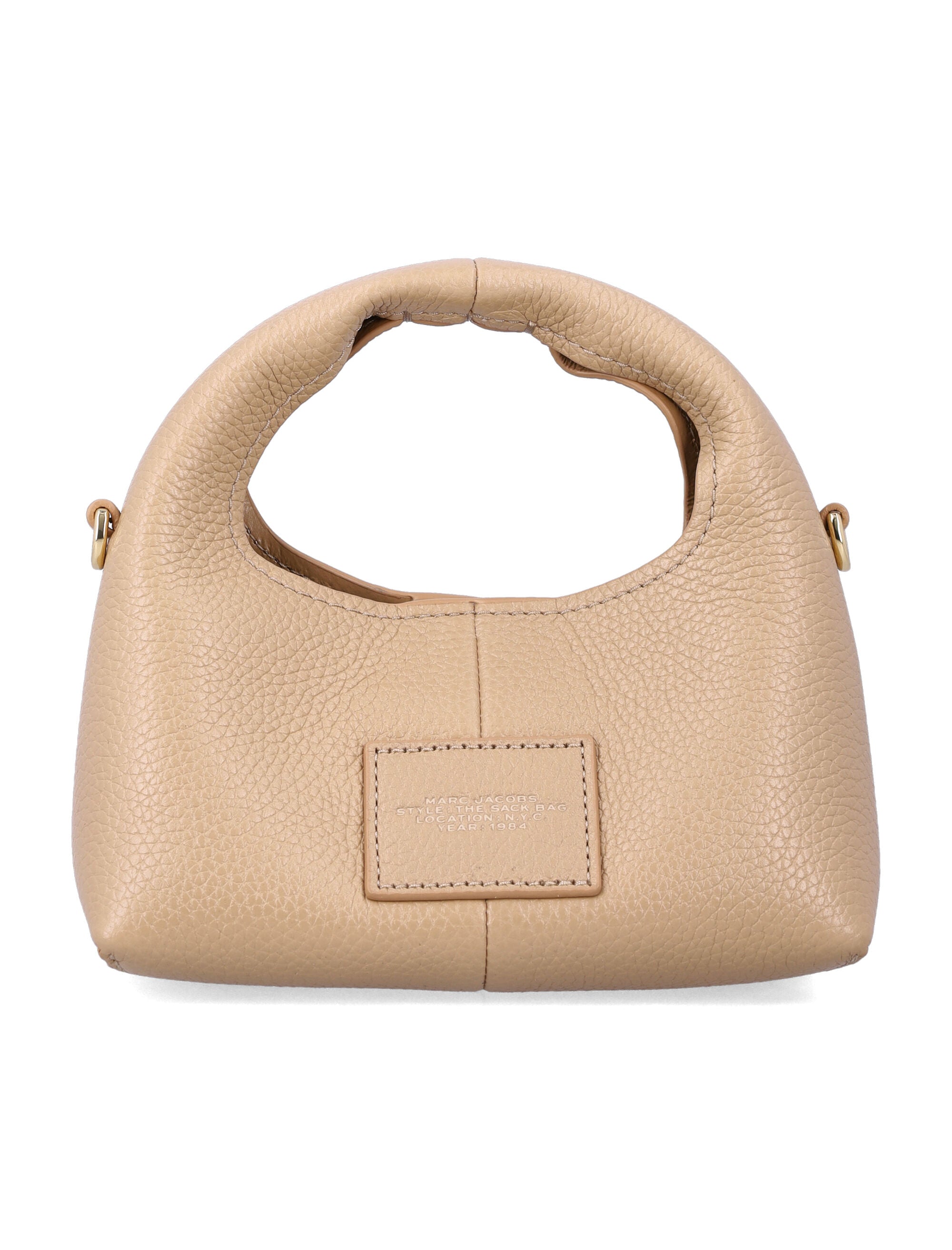 MARC JACOBS Mini Crossbody Sack Handbag in Full-Grain Leather