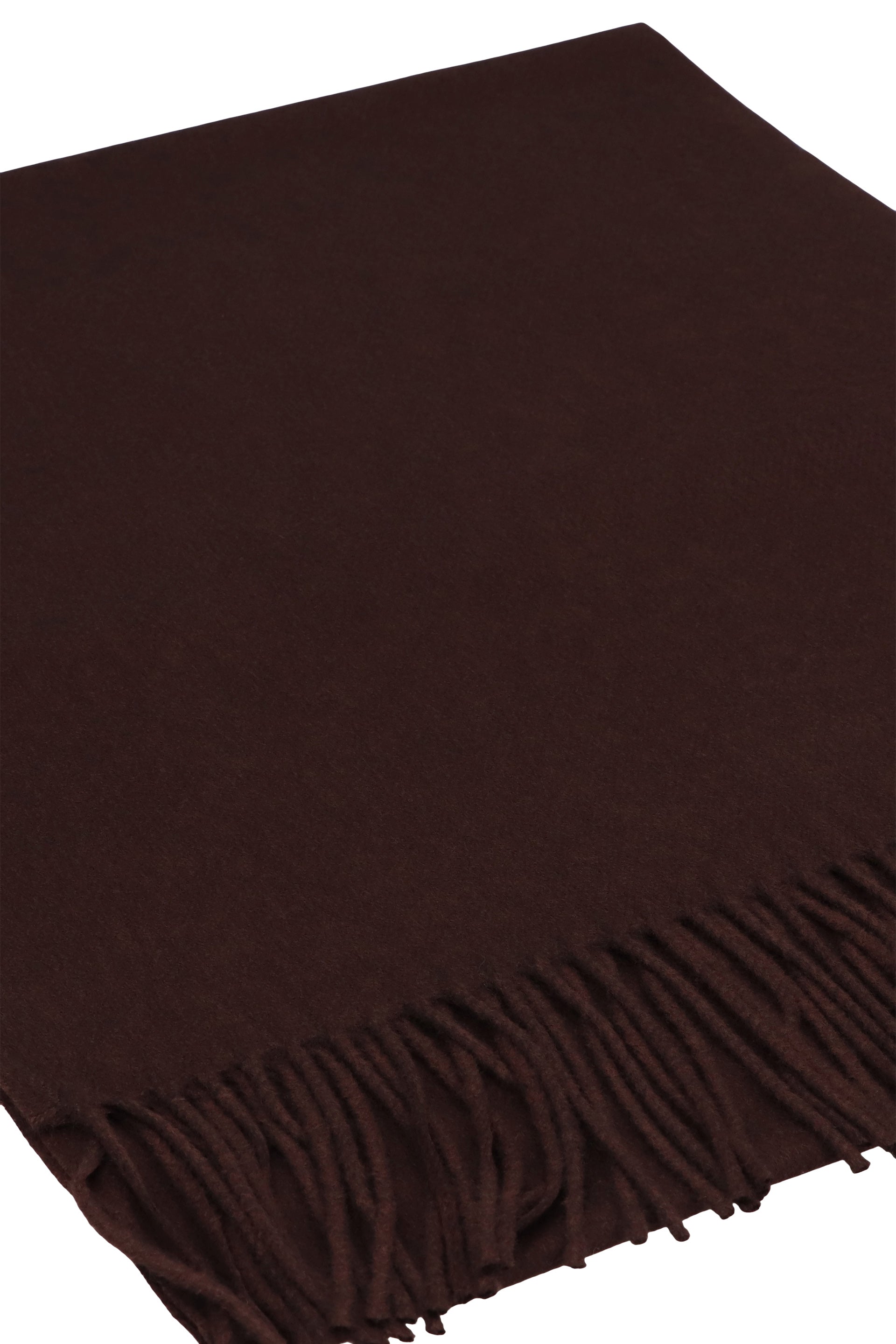 PRADA Silk and Cashmere Scarf with Detailed Fringes