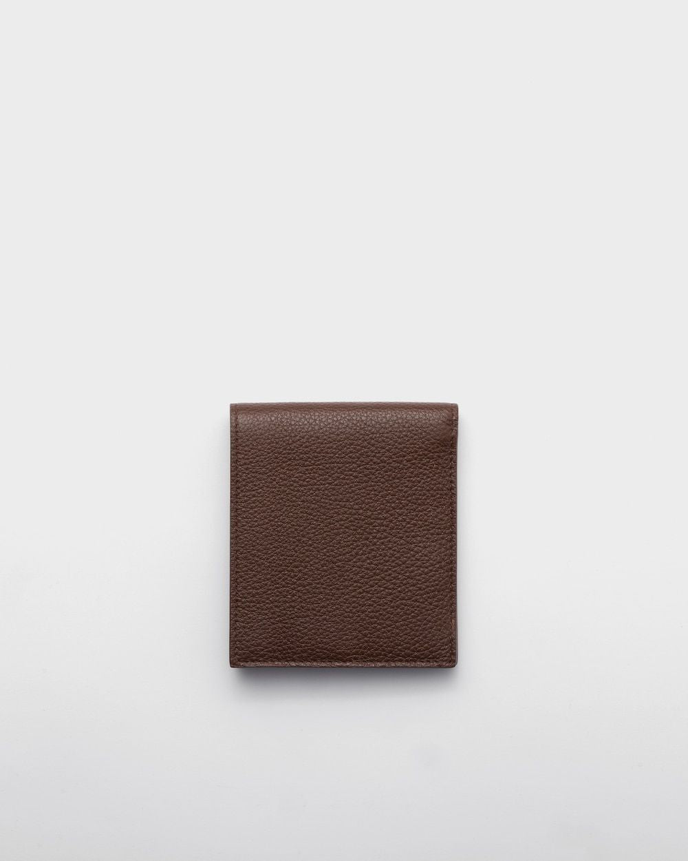 PRADA Grained Leather Bi-Fold Mini Wallet - W 11 X H 9.5 CM