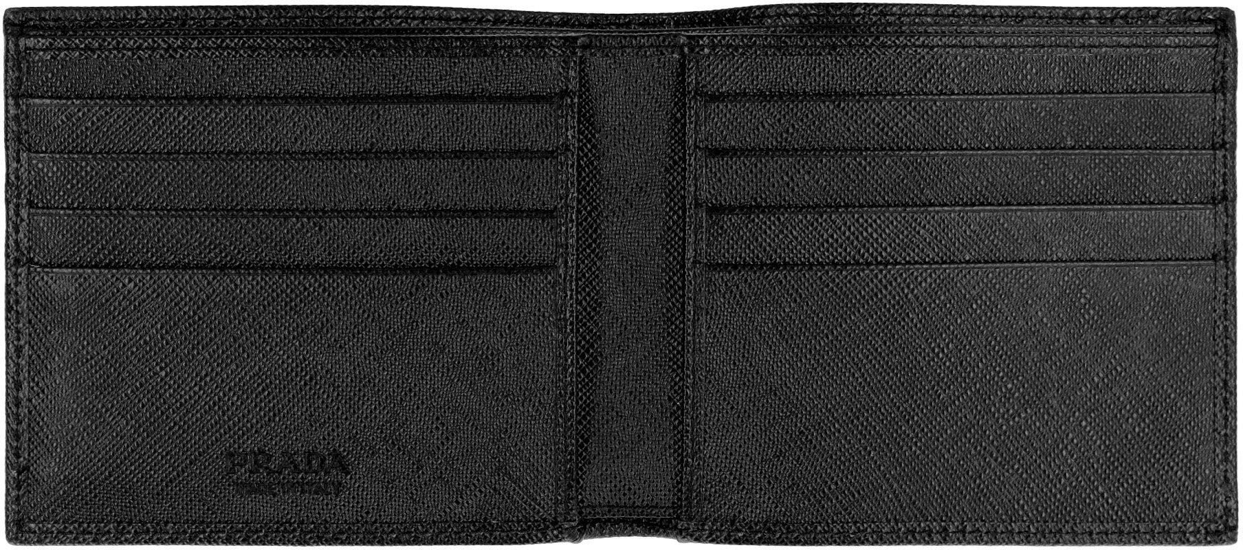 PRADA Mini Saffiano Logo Wallet