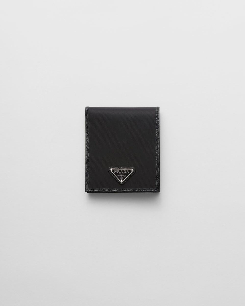 PRADA Mini Re-Nylon Wallet with Enamelled Logo Triangle