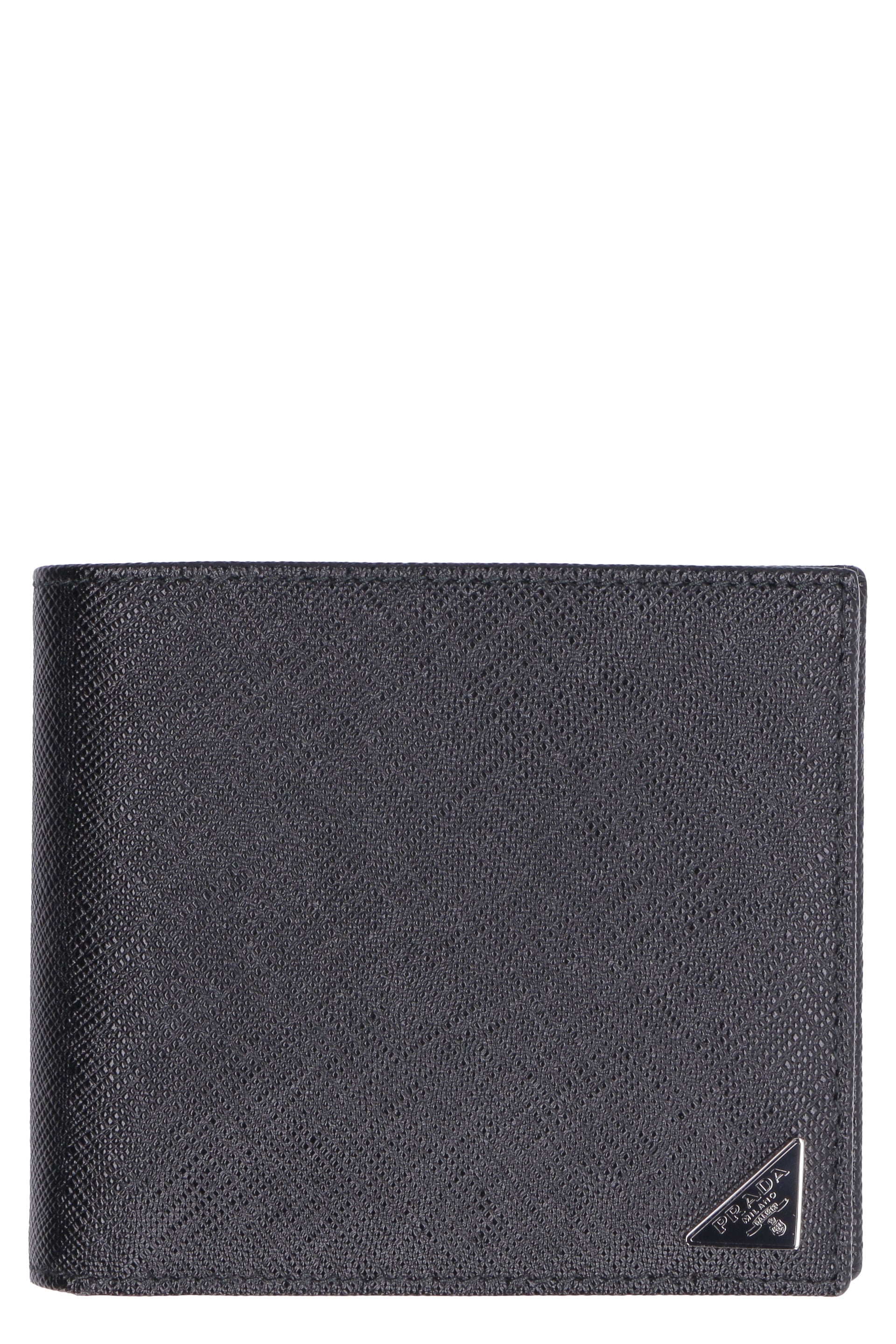 PRADA Men's Mini Leather Wallet with Card Slots